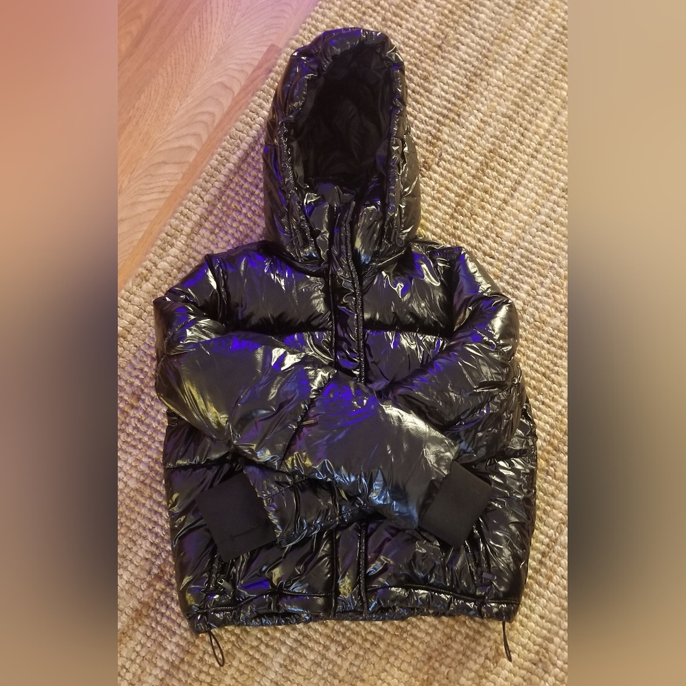 Gap Black Shiny Puffer, Medium - image 7